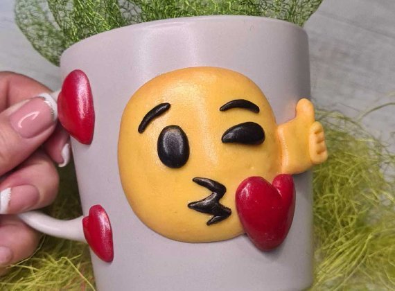 чашка з полімерної глини мк