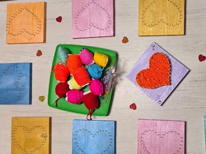 Майстер-клас, Валентинка в техніці "String Art" - 4 